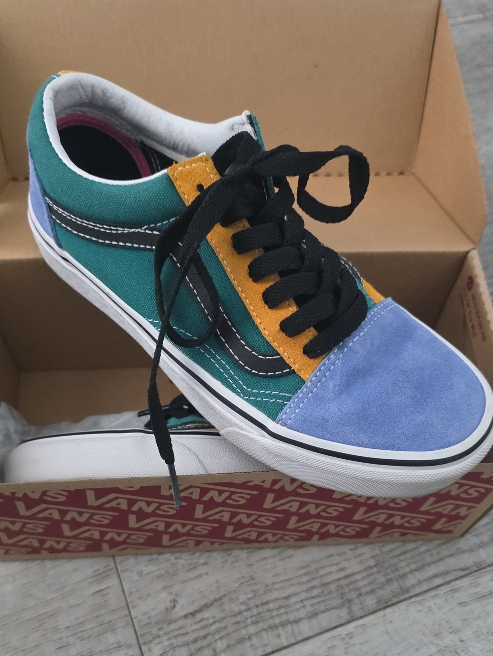 Vans Old Skool Sneaker - Teal/Blue/Yellow/Black